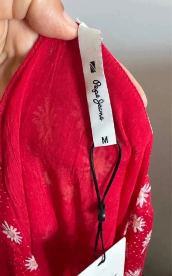 Robe froufrous rouge neuve Pépé Jeans 38 - photo numéro 6