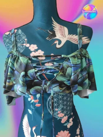 Haut de maillot lacet paon - Drop qui sent bon le soleil