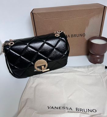  Sac Vanessa Bruno Moon – Grand modèle – Cuir noir