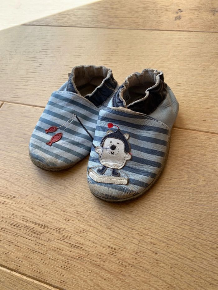 Chaussons en cuir