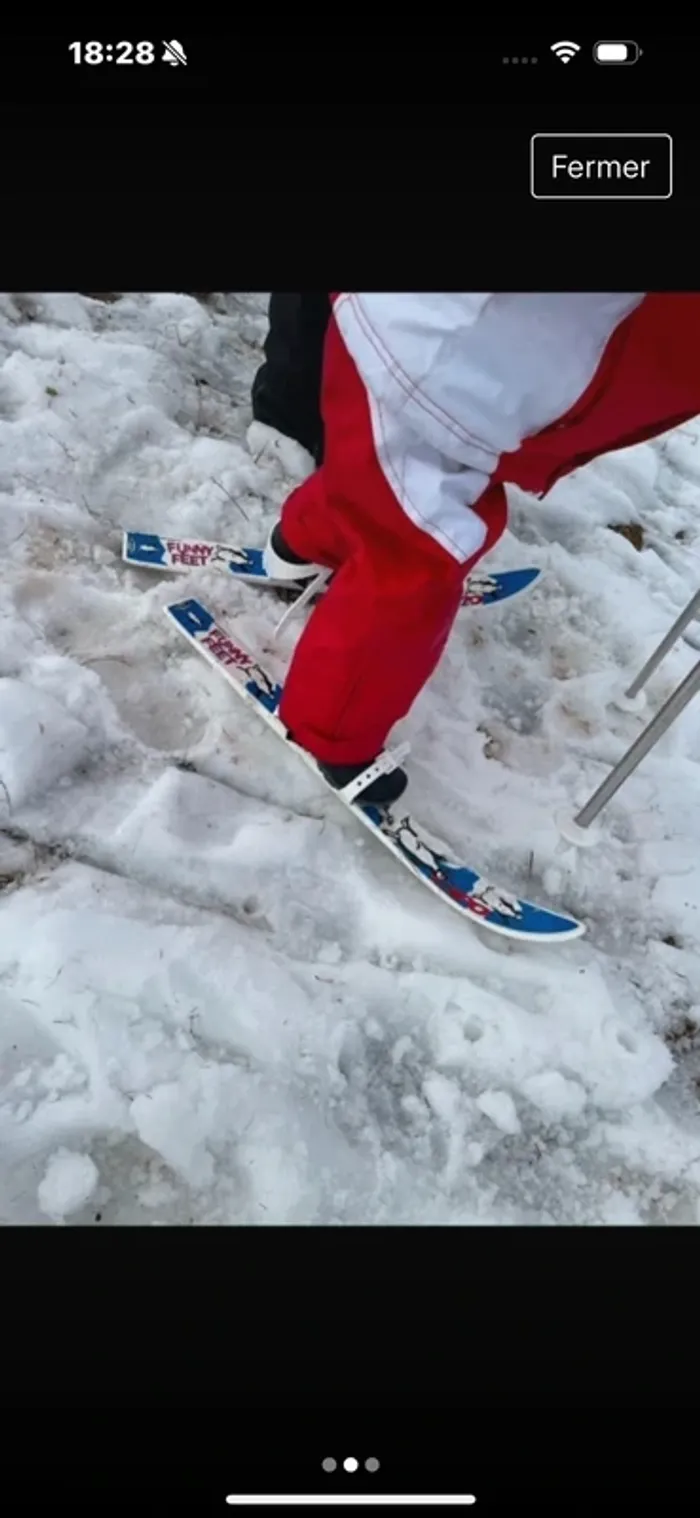 Paire de ski enfant bebe baby pingouin - photo numéro 2