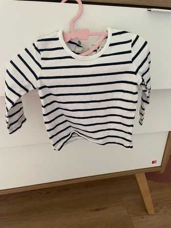 Tee shirt manche longue marinière 9 mois