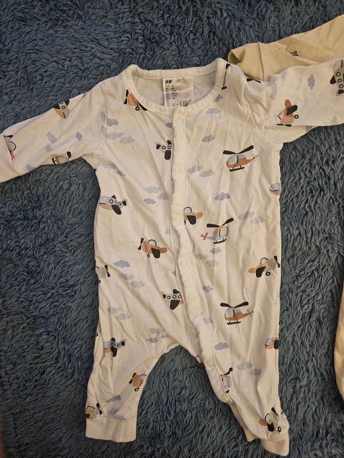 2 Grenouillères bébé garçon 1-2 mois/ 56cm - photo numéro 4