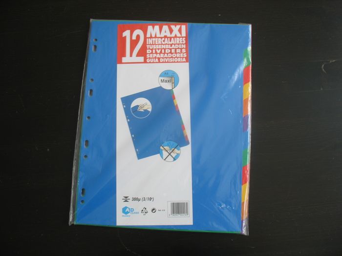 LOT DE 3 PAQUETS D'INTERCALAIRES PLASTIQUE - GRAND FORMAT - NEUF - n°49 - photo numéro 3