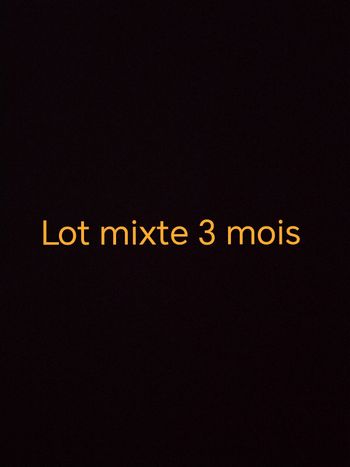 Lot mixte 3 mois