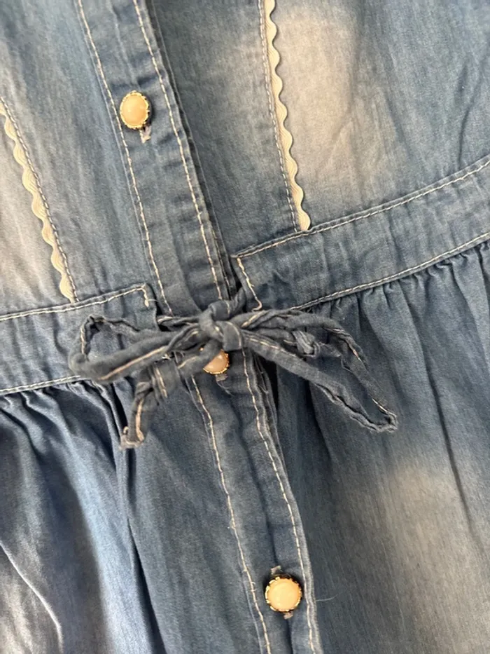 👗 robe effet jeans avec perle - bébé fille - 24 mois - très bon état - pretty baby - photo numéro 7