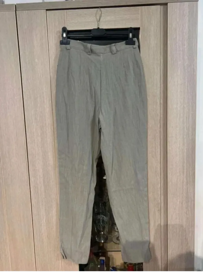Beau pantalon vintage taille haute en laine - taille 36 - photo numéro 2