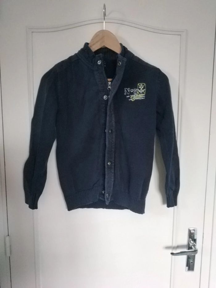 Gilet bleu marine Terre de marins 10 ans