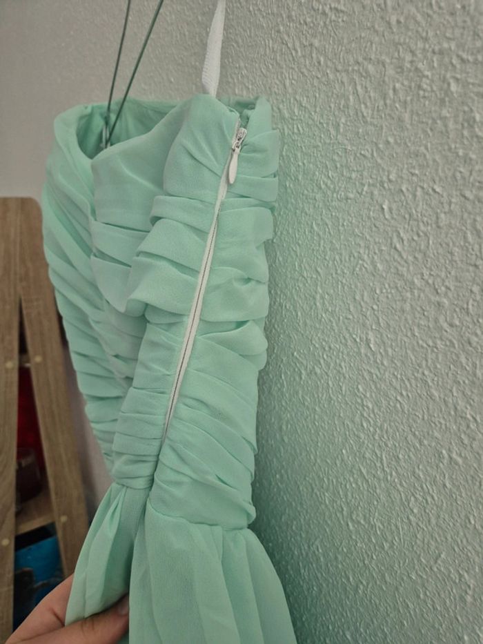 Robe de soirée verte menthe - photo numéro 4