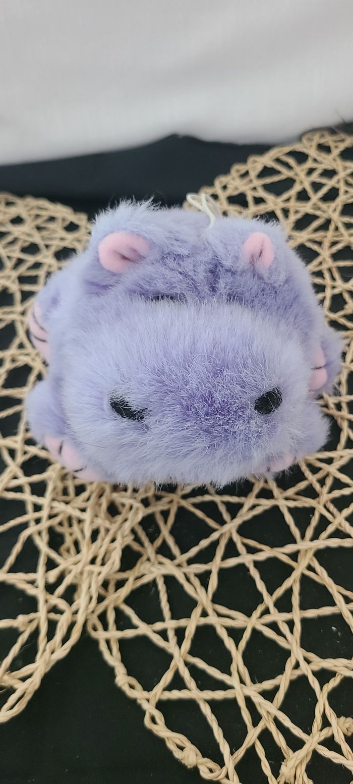 Peluche Swibco Puffkins violet hippopotame Henrietta peluche jouet vintage 1994 - photo numéro 2