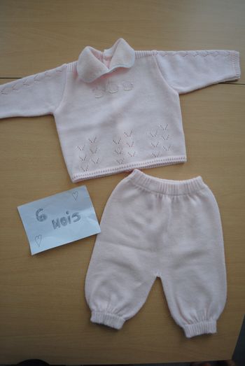 ensemble laine fille 6 mois