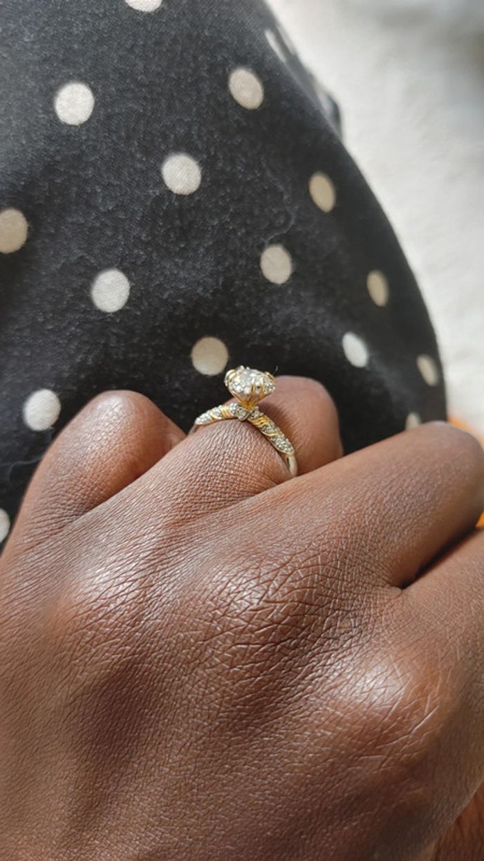 Magnifique bague solitaire en argent véritable 975 et moissanite 1 carat très très brillante - photo numéro 14