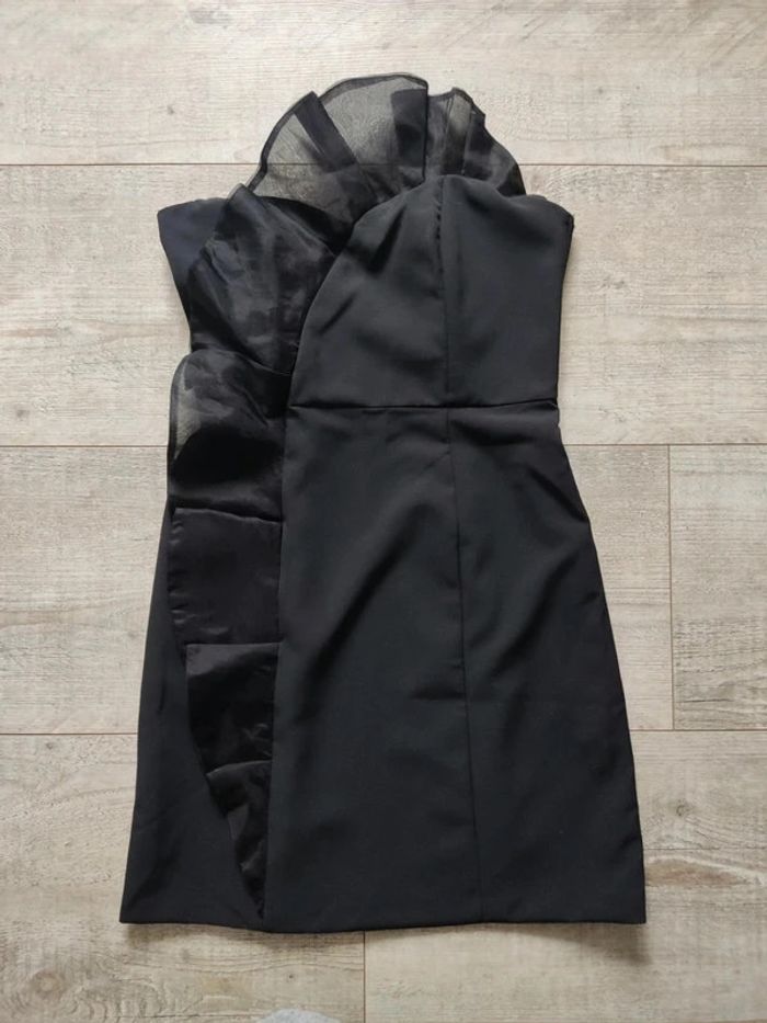 Robe bustier cocktail noire tulle noire volants taille 36 Naf Naf - photo numéro 9