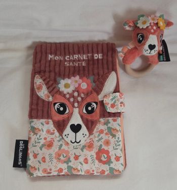 Protège carnet de santé Melimelos la biche et anneau - Lilliputiens
