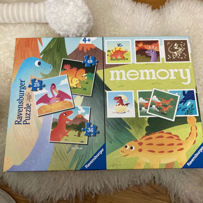Puzzle et mémory dinosaures ravensburger