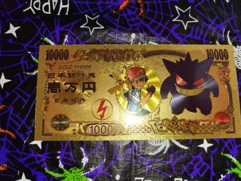 Billet Ectoplasma Pokemon OR Collector Gold Pocket Monster Gengar card carte ticket goodies banknote