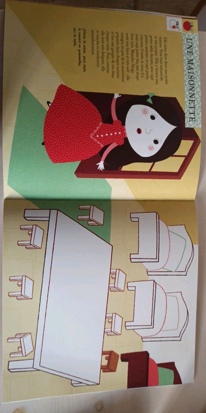 Livre Blanche Neige à colorier, découper et coller - photo numéro 3