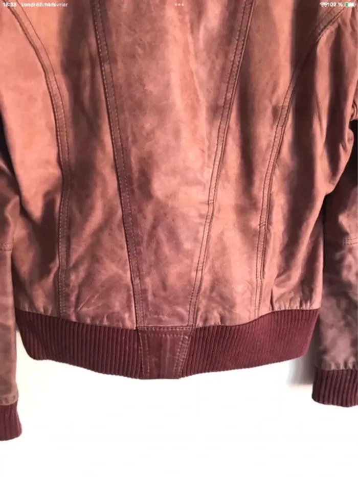 Veste en cuir Bershka taille 40 - photo numéro 10