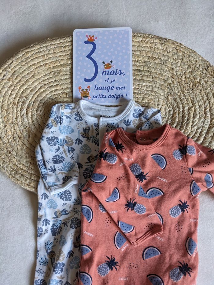 2 pyjamas neufs Gémo - 3 mois - photo numéro 3