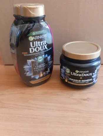 Lot Shampoing+ masque Charbon Garnier