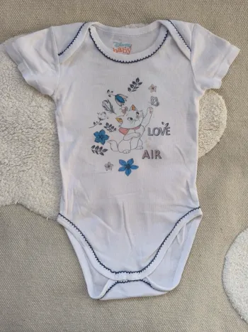 👕 Body Disney Baby – Taille 36 mois – Motif Marie, fleurs & papillons