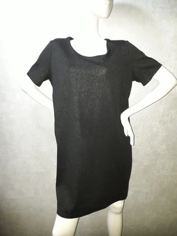 robe noire brillante argenté esmara taille 46/48