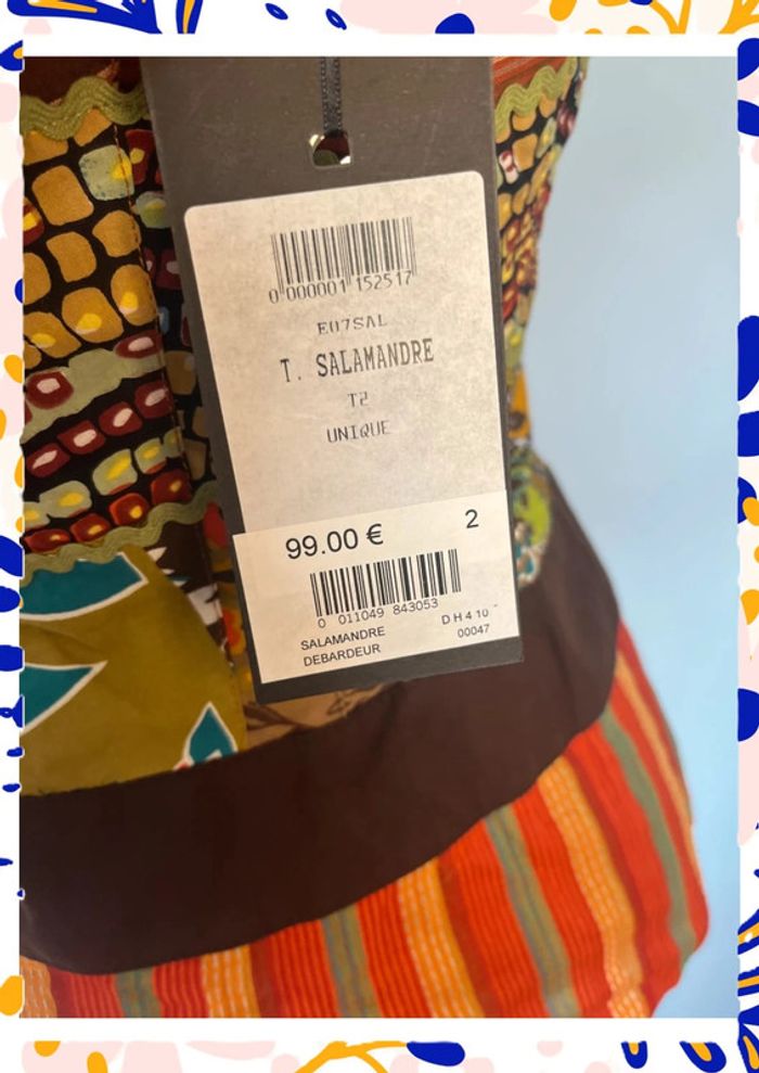 🌟 Débardeur Paul Brial – Taille 2 – Neuf avec étiquette – Motif marron, orange & vert 🌟 - photo numéro 5