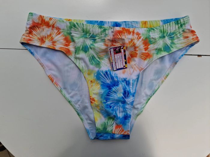 Slip De Bain Maillot De Bain Tie Dye Multicolore Taille XL - photo numéro 9