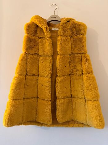 Veste sans manches jaune moutarde