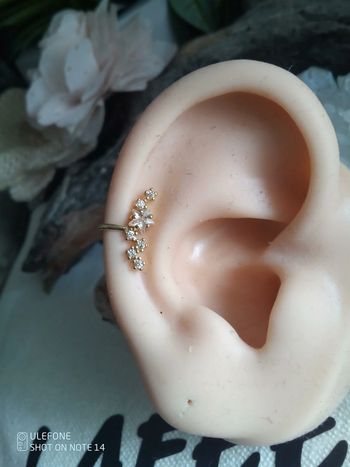 Clip oreille doré bohème étoile zircon