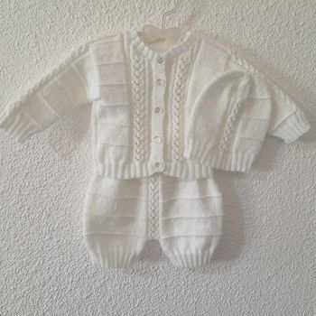Ensemble 6 mois NEUF tricot bébé tricoté main