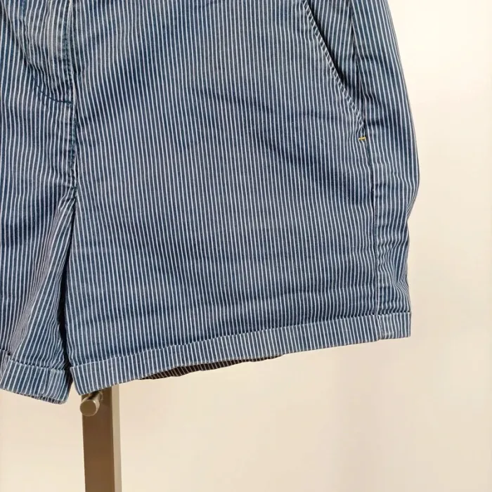 Short rayé bleu et blanc Camaïeu en coton – taille 36, coupe droite estivale A1061 - photo numéro 5