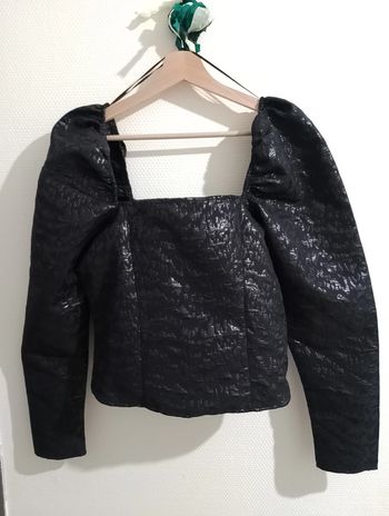 H&M joli haut top noir fêtes noël 36