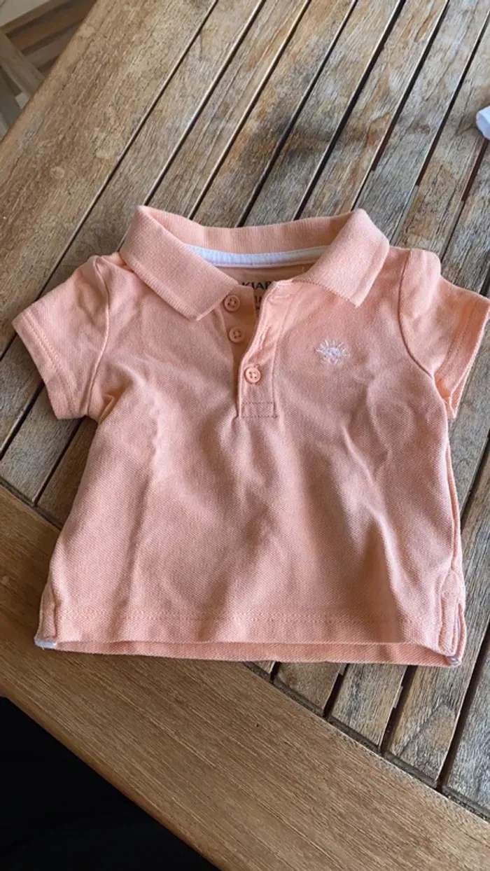 Lot pantalon + t-shirt + polo Kiabi bébé garçon - 1 mois - photo numéro 5