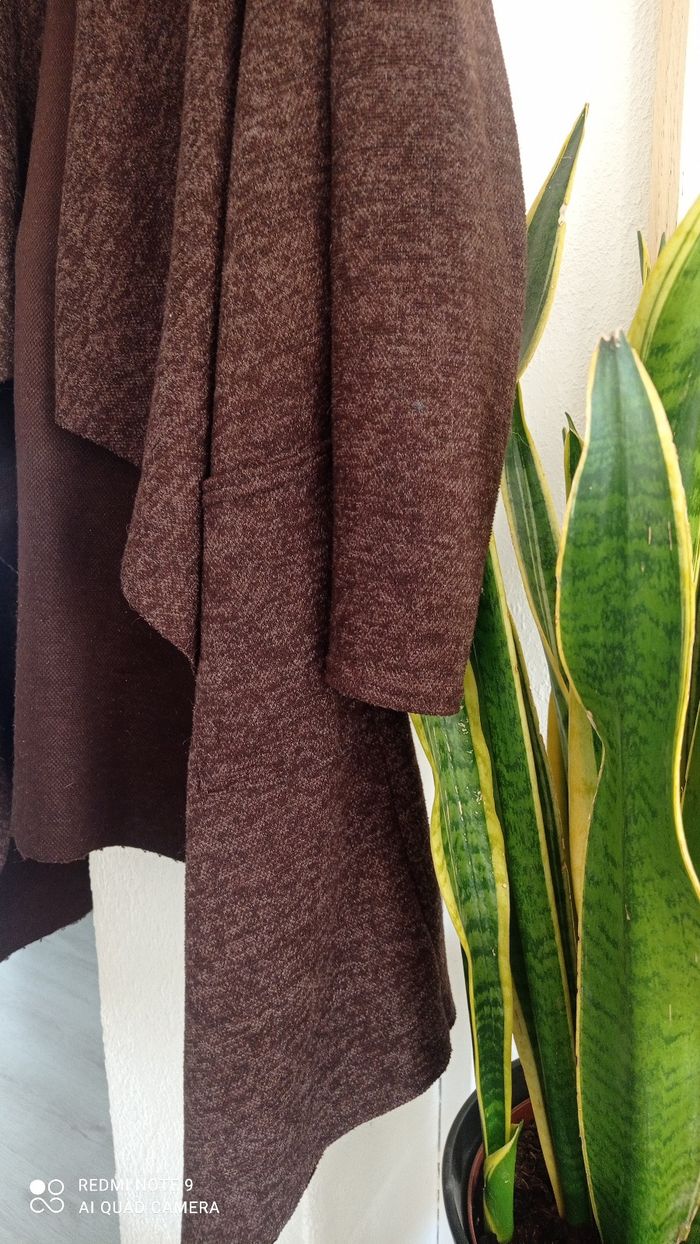 Veste longue marron chocolat taille M en tbe - photo numéro 3