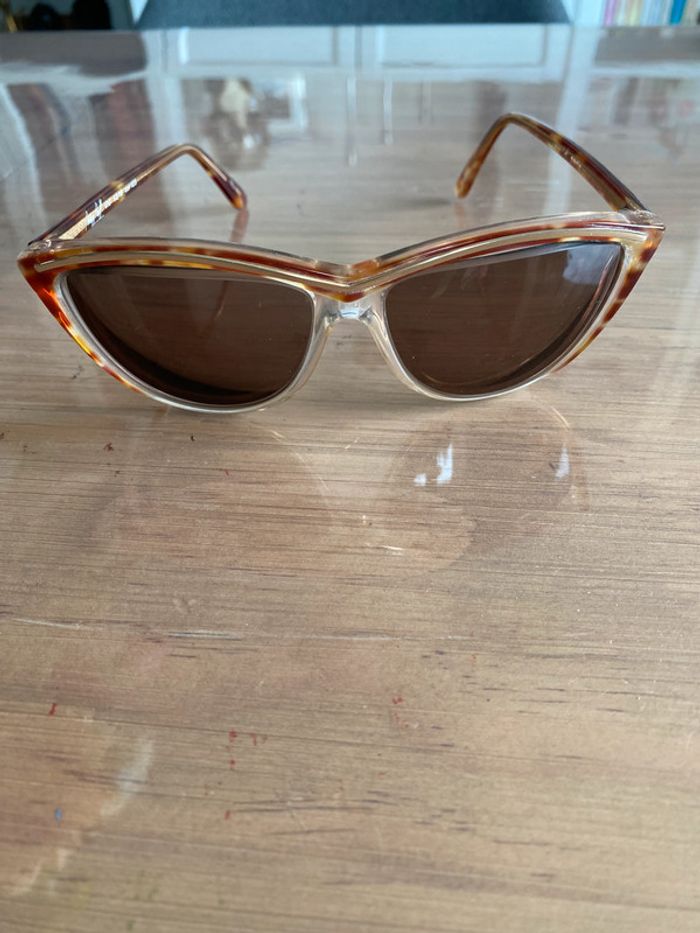 Lunettes de soleil vintage Maggy Rouff marron - photo numéro 3
