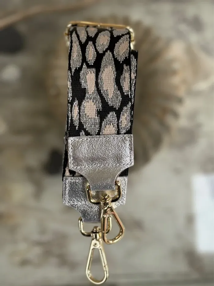Bandoulière tissu et cuir pour sac - photo numéro 5