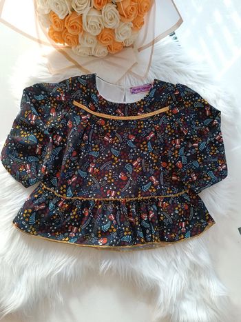 Magnifique blouse fluide fleuries fille 🦊