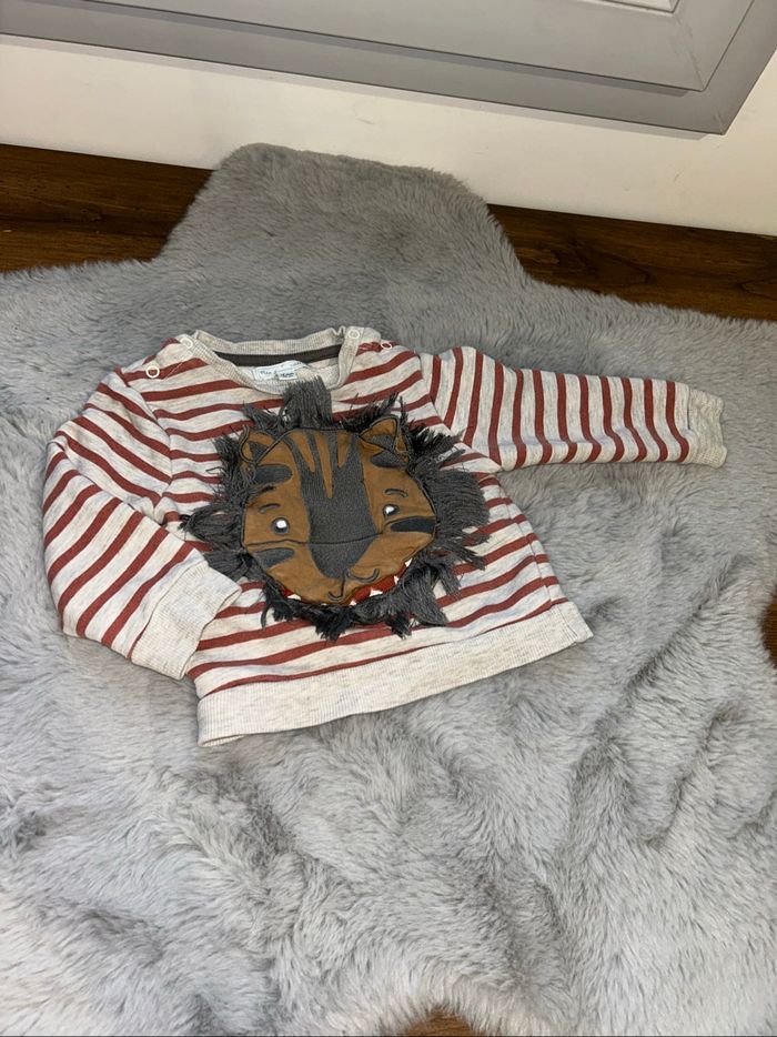 Pull rayé lion - 18 mois - Mes petits cailloux