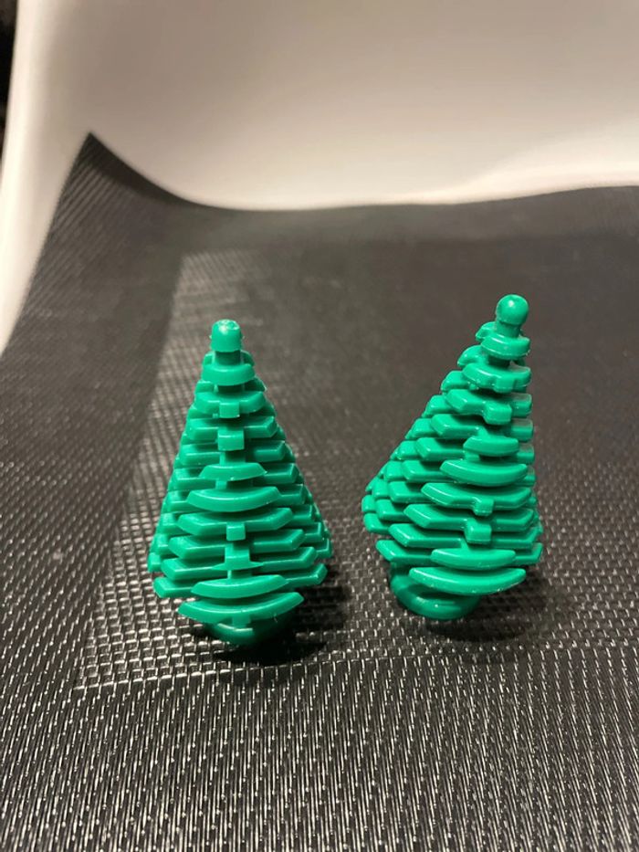 Lego lot 2 arbres sapins verts officiel pièces détachées city ideas creator
