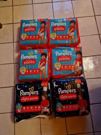 188 couches culotte Pampers baby-dry pants taille 6
