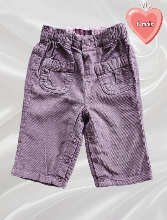 Pantalon violet fille 6 mois