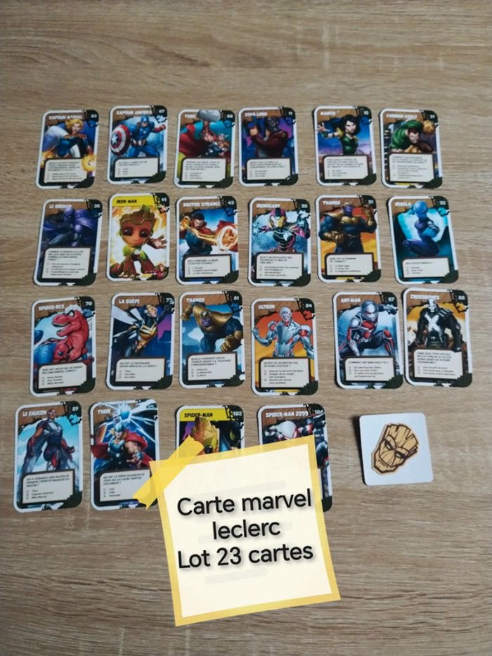 Lot 23 Cartes marvel leclerc 2024