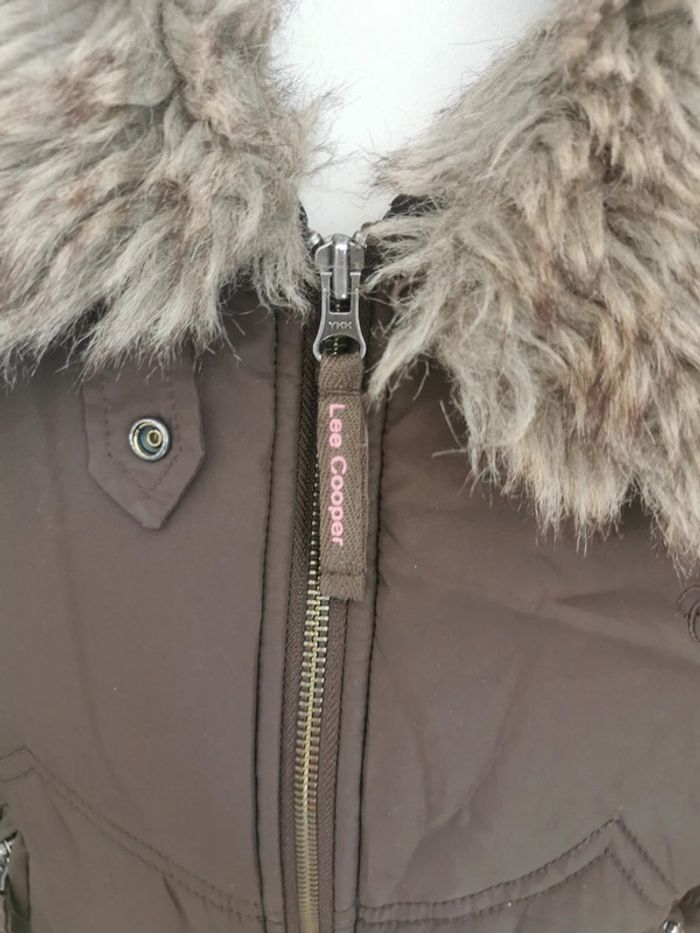 Doudoune marron lee cooper taille L tbe - photo numéro 2