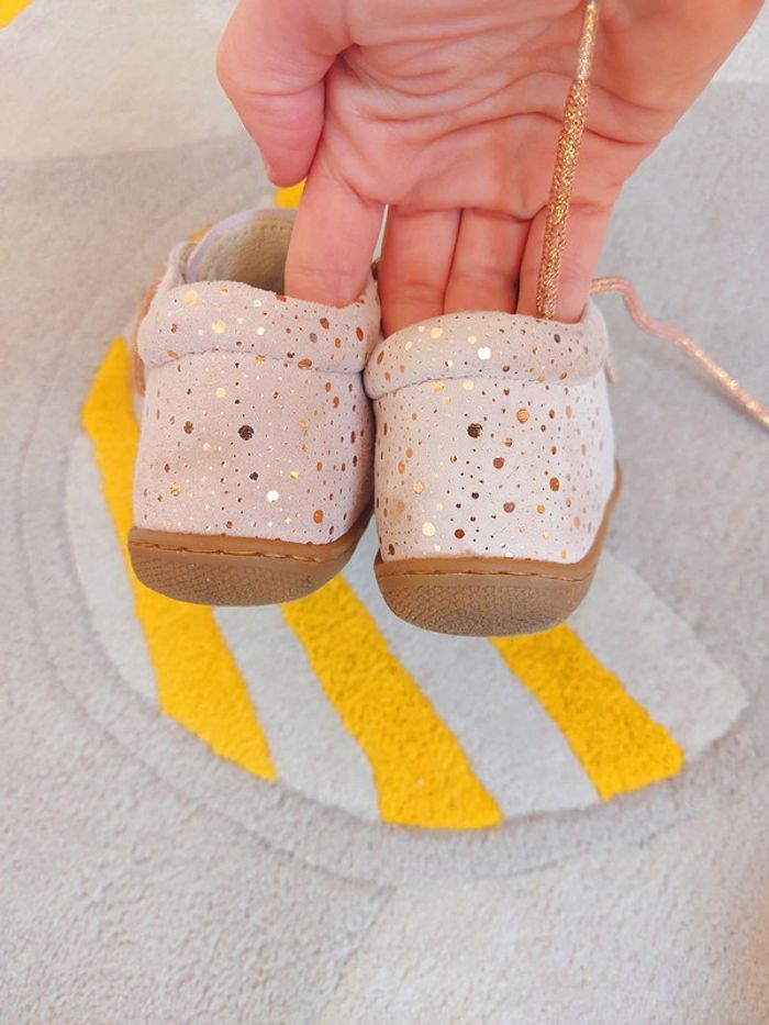 Chaussures Naturino cocoon rose pois dorés 24 - photo numéro 9
