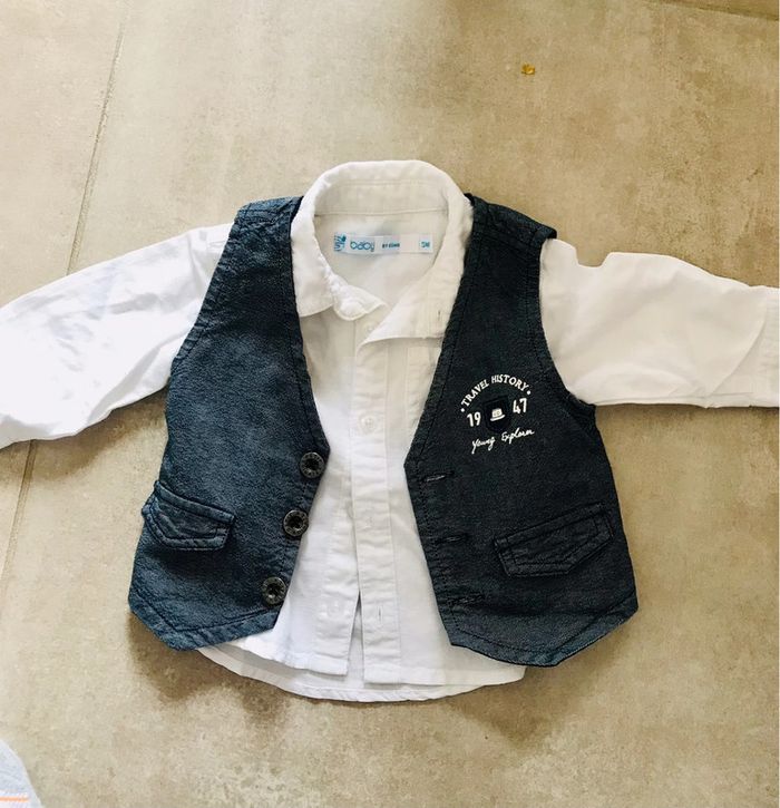 Chemise avec gilet