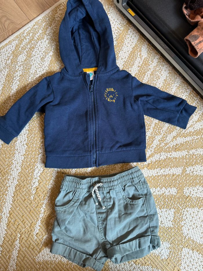 Short et sweat fermeture éclair