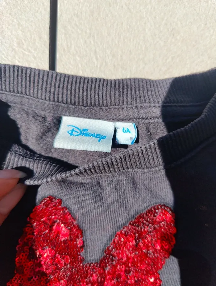 Sweat gris foncé Minnie 6 ans - photo numéro 4