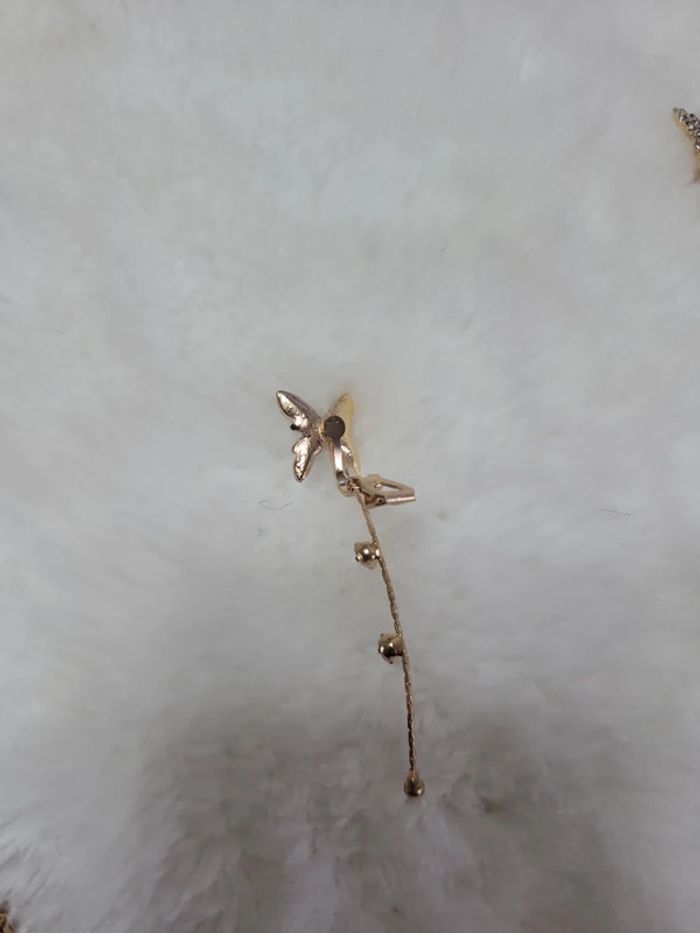 Clips pampilles papillons dorés - photo numéro 9