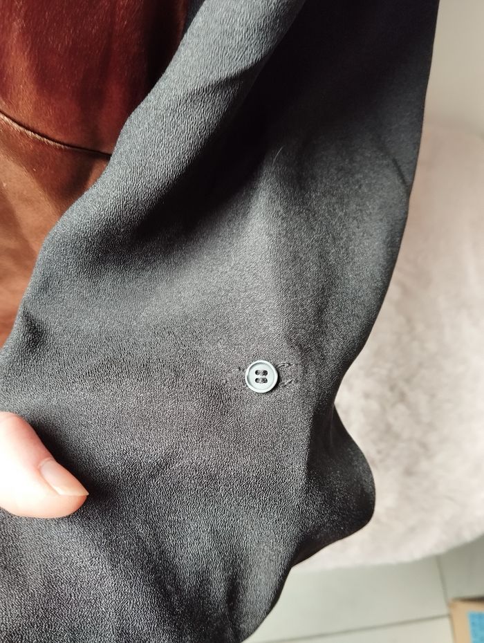 Blouse manches longues cuivrée noir et blanches - photo numéro 4